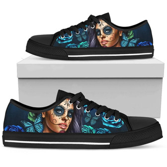Low tops pour femmes Calavera Turquoise (semelles noires) - Cadeauxyz