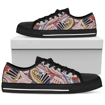 Chaussures en Toile Basses à Motifs Funky (Rose) - Cadeauxyz