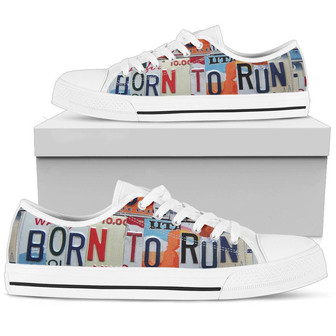 Plaque d'immatriculation Born To Run Baskets en toile basses - Cadeauxyz