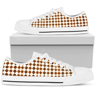 Baskets basses à carreaux avec têtes de mort - Cadeauxyz