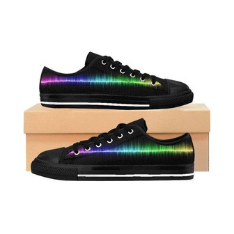 Chaussures Basses Arc-en-ciel Bruit Rave Musique Fierté - Cadeauxyz