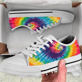 Chaussures basses tie-dye arc-en-ciel - Cadeauxyz