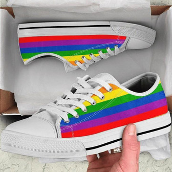 Chaussures basses arc-en-ciel fierté LGBT - Cadeauxyz
