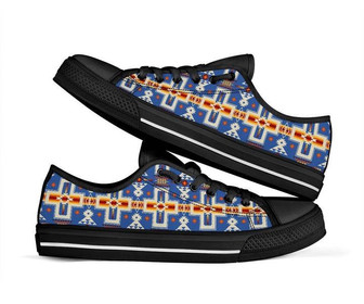 Chaussures Basses Bleu à Motif Croix Tribale Amérindienne - Cadeauxyz
