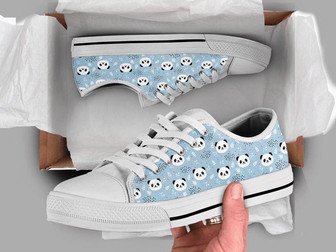 Chaussures Basses Panda Bleu pour Amoureux des Pandas - Cadeauxyz