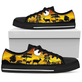 Chaussures Basses Aquarelle Chasse au Cerf - Cadeauxyz