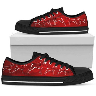 Chaussures Basses Rouges pour Amoureux des Chiens - Cadeauxyz