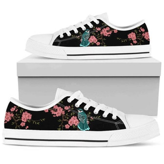 Chaussures basses avec fleurs de cerisier Sakura japonaises et oiseaux - Cadeauxyz