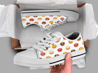 Chaussures basses mignonnes à motif donuts - Cadeauxyz