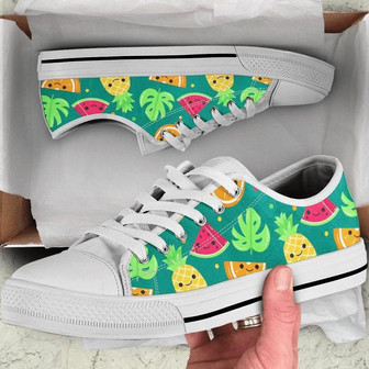 Chaussures Basses Kawaii Fruits Tropicaux - Cadeauxyz