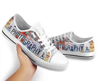 Chaussures Basses Plaques de Photographie - Cadeauxyz