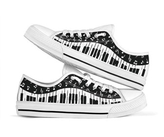 Chaussures basses avec motif de touches de piano - Cadeauxyz