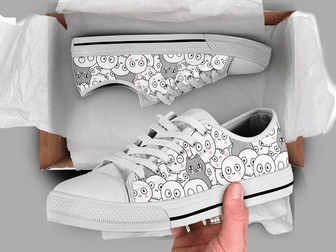 Chaussures Basses Chat Squelette - Cadeauxyz
