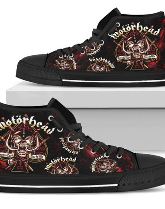 Motorhead Born To Lose Live To Win Black Lover Shoes Fanへのギフト メンズとレディースのためのハイトップシューズ - Kawaiitshirt