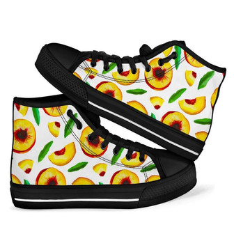 スライスピーチパターンプリントメンズウィメンズハイトップシューズ - Kawaiitshirt