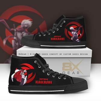 ナルトハイトップシューズカカシシャリングガンバックグラウンドアニメ - Kawaiitshirt