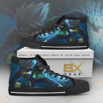 NarutoハイトップシューズKakashi Chidori Uchihaアニメ - Kawaiitshirt