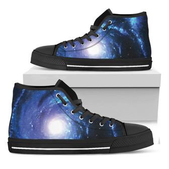 ディープスペース銀河プリントブラックハイトップシューズ - Kawaiitshirt