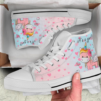ユニコーン、それは女の子、ユニークな友人家族ギフトハイトップシューズ - Kawaiitshirt