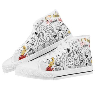 男性と女性のためのシカゴカスタムキャンバスハイトップシューズ - Kawaiitshirt