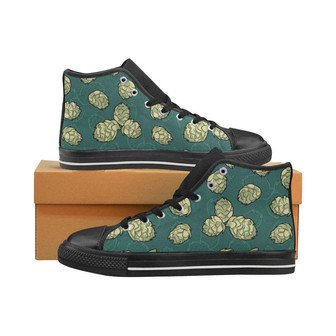 Hop Pattern Background Men's High Top Shoes Blackを日本語に訳すと、「ホップパターンバックグラウンドメンズハイトップシューズブラック」です。 - Kawaiitshirt