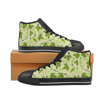 Hop Theme Pattern Men's High Top Shoes Blackを日本語に訳すと、「ホップテーマパターンメンズハイトップシューズブラック」です。 - Kawaiitshirt