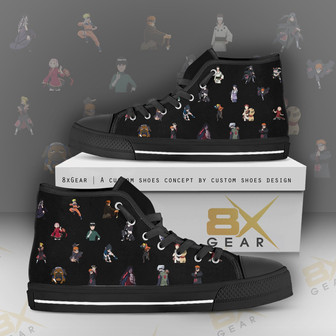 ナルトハイトップシューズアニメスニーカーズ木ノ葉チーム - Kawaiitshirt