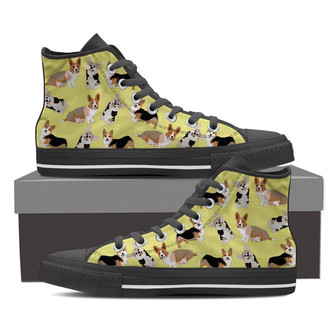Corgiパターン - クリアランスハイトップシューズスニーカー - Kawaiitshirt