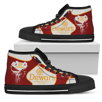Dewar's Scotch Sneakers Whiskey High Top Shoesは、デュワーズ・スコッチ・スニーカーズ・ウィスキー・ハイ・トップ・シューズです。 - Kawaiitshirt