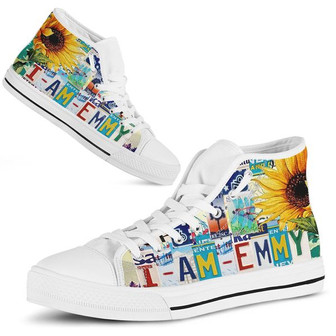 Emmyライセンスプレートハイトップシューズ - Kawaiitshirt