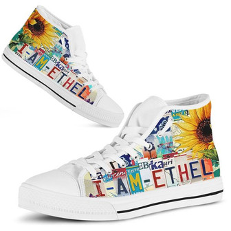 Ethelライセンスプレートハイトップシューズ - Kawaiitshirt