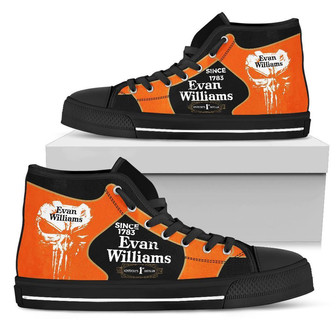 Evan William Sneakers Whiskey High Top Shoesは、エヴァン・ウィリアムスニーカーウィスキーハイトップシューズです。 - Kawaiitshirt