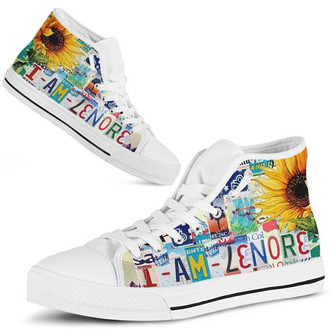 Lenoreライセンスプレートハイトップシューズ - Kawaiitshirt