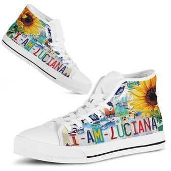 Lucianaライセンスプレートハイトップシューズ - Kawaiitshirt