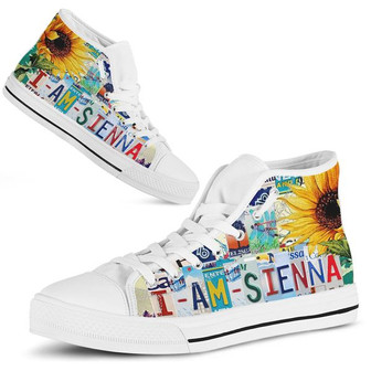 Siennaライセンスプレートハイトップシューズ - Kawaiitshirt