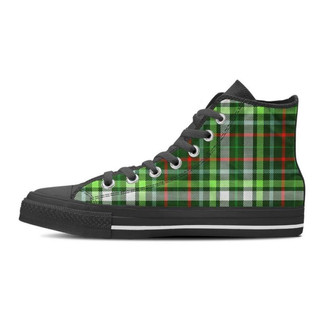 グリーン プレイド タータン 女性用 ハイトップシューズ - Kawaiitshirt