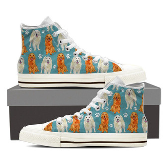 ゴールデンレトリバーパターンハイトップシューズスニーカー - Kawaiitshirt