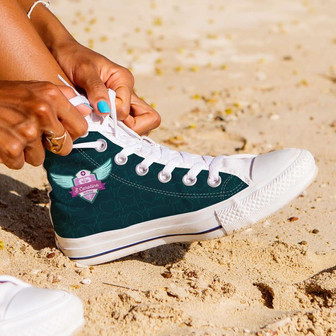 サウスカロライナ看護師キャンバスハイトップシューズスニーカー - Kawaiitshirt