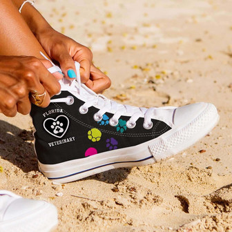 フロリダ獣医キャンバスハイトップシューズスニーカー - Kawaiitshirt