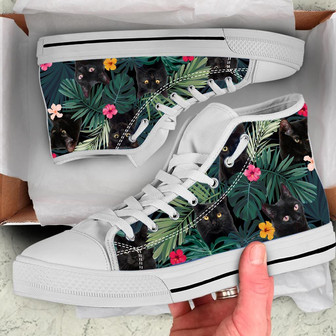 ユニセックスハイトップシューズホワイト - Kawaiitshirt