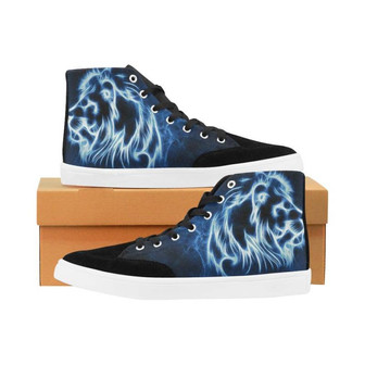 男性用ライオンカスタムデザインハイトップシューズ - Kawaiitshirt