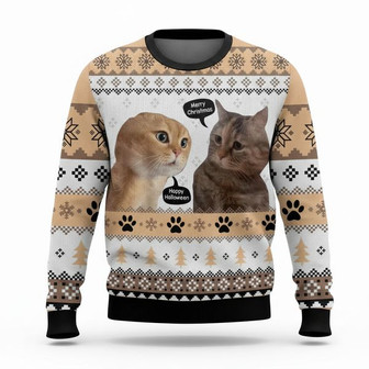 Funny Cat Meme Christmas Ugly Sweater | Seseable CA