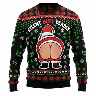 Silent Butt Deadly Ugly Christmas Sweater | Seseable UK