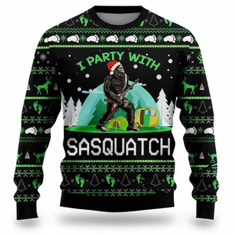 Funny Bigfoot Ugly Christmas Sweater | Seseable UK
