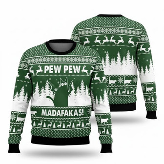 Funny Cat Ugly Christmas Sweater | Seseable UK