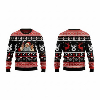 Funny Holiday Wine Drinking Sweater | Seseable CA