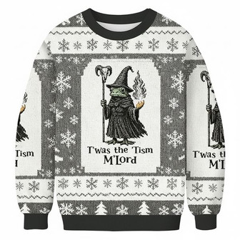 Funny Medieval Frog Wizard Ugly Christmas Sweater | Seseable UK