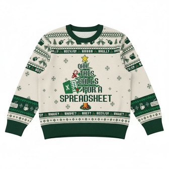 This Calls For A Spreadsheet Ugly Sweater - The Office Inspired Meme Shirt | Seseable CA