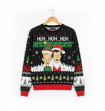 TV Show Ugly Christmas Sweater Beavis And Butt-Head Sweater Funny Xmas Holiday Gift For Men Women Christmas Gift | Seseable UK