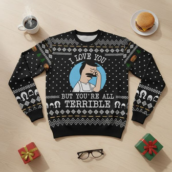 Bob Belcher Ugly Christmas Sweater | Seseable CA